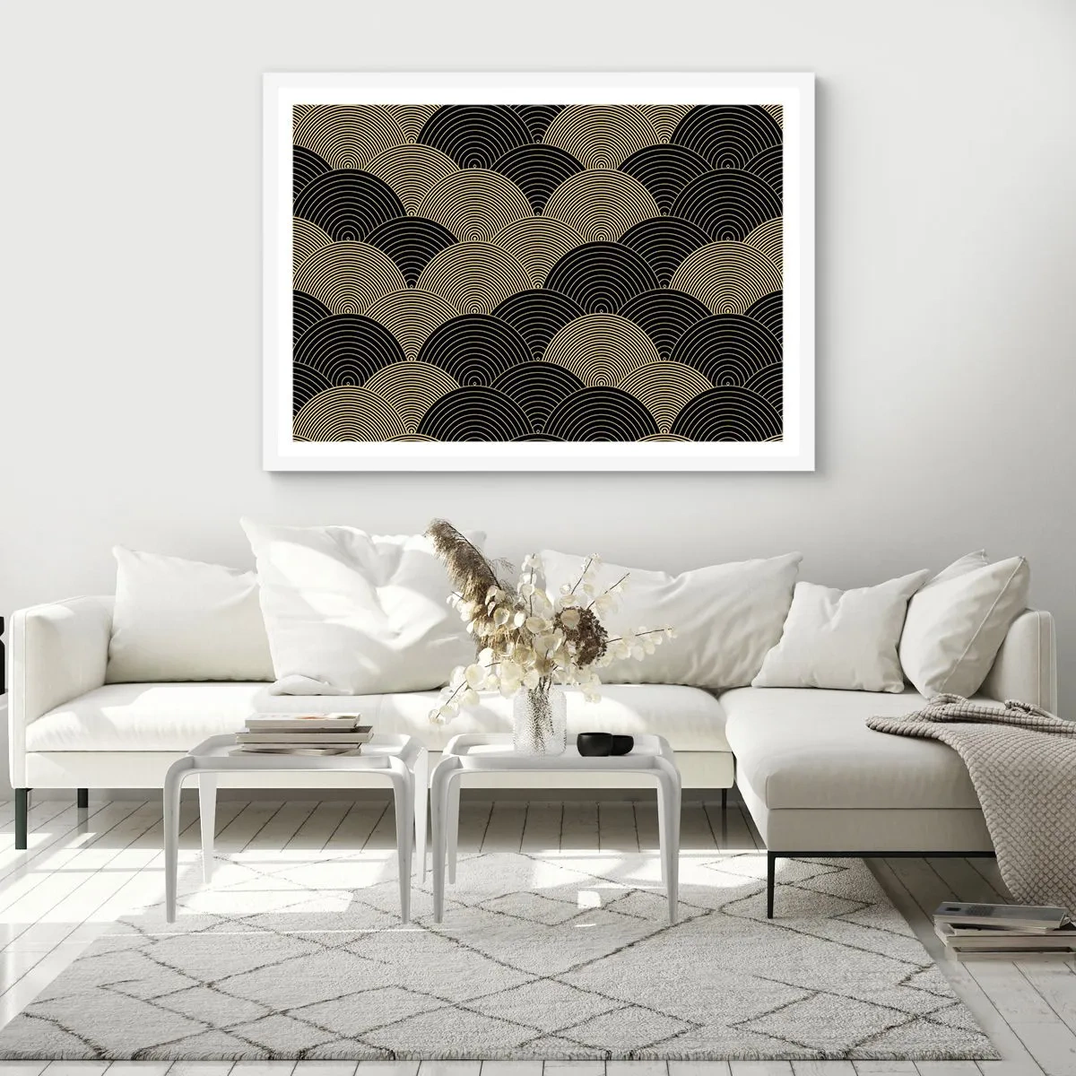 Pôster em moldura branca - Unidade na multiplicidade - 70x50 cm