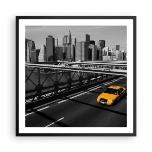 Pôster com moldura preta - A cor da cidade grande - 60x60 cm