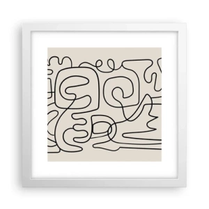 Pôster em moldura branca - Na trilha - 30x30 cm