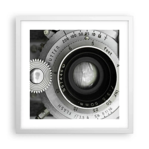 Pôster em moldura branca - Uma história sobre Hollywood - 40x40 cm