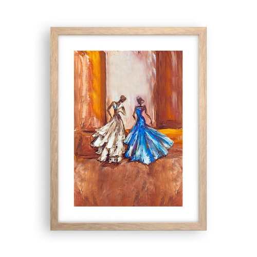 Pôster com moldura de carvalho claro - Uma bela dupla - 30x40 cm