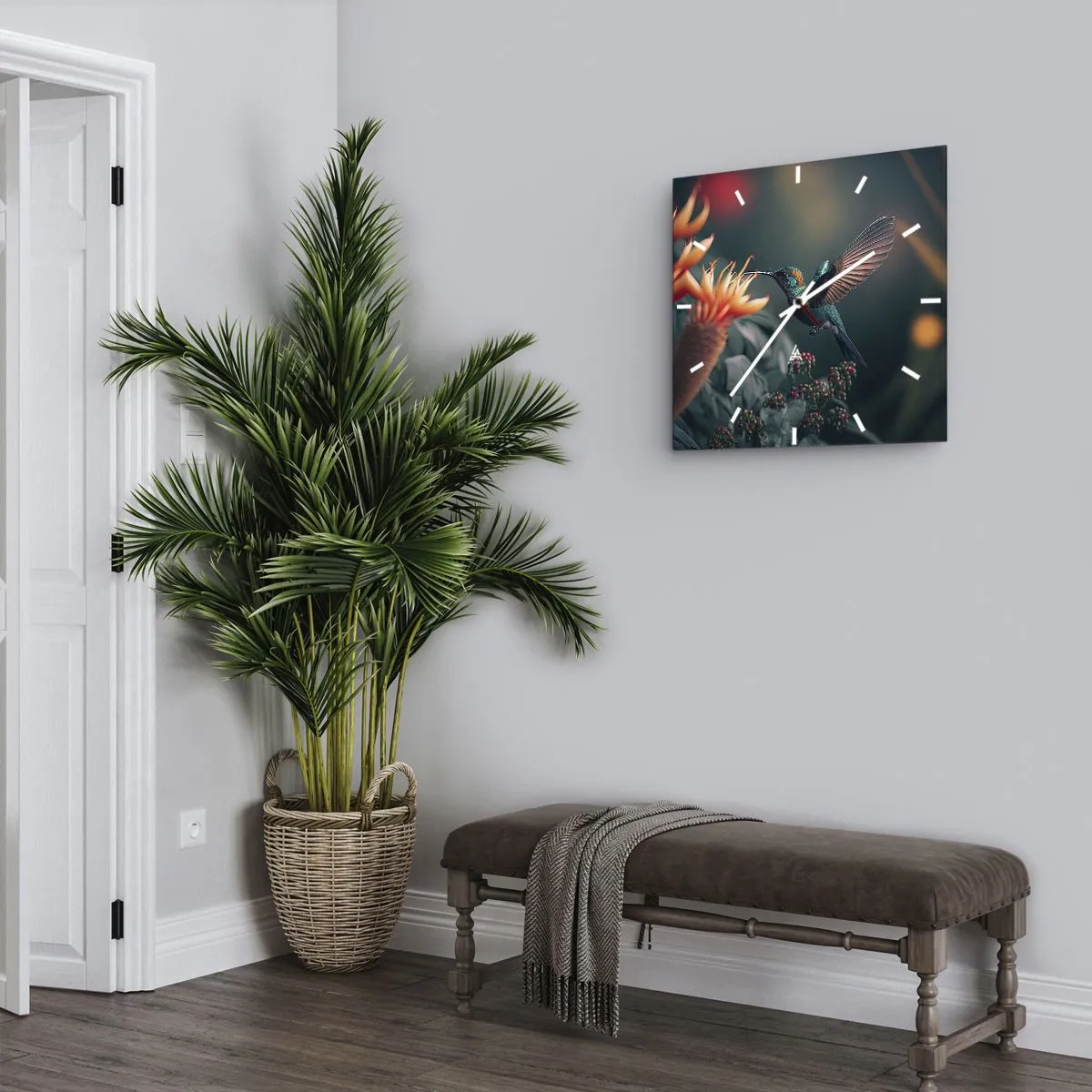 Relógio de parede - Relógio em vidro - Uma vida verdadeiramente colorida - 40x40 cm