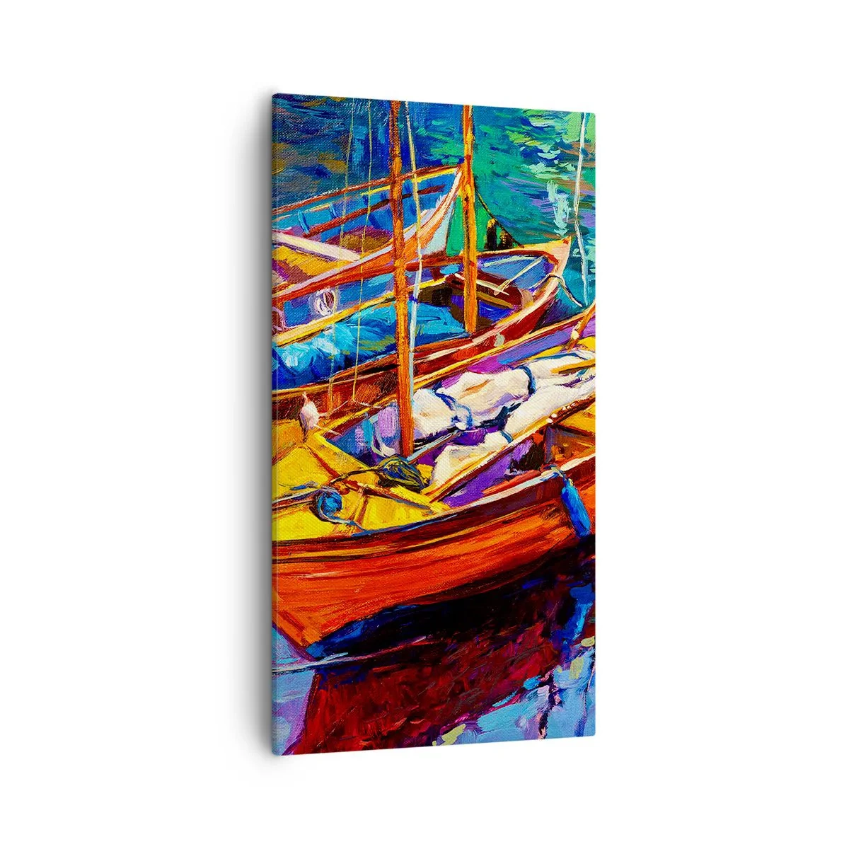 Quadro em tela - Em águas espessas pelas cores - 55x100 cm