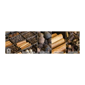 Amostra de Papel de Parede Standard Eco - Um tesouro de aromas - Especiarias, Café, Canela - 100x30 cm