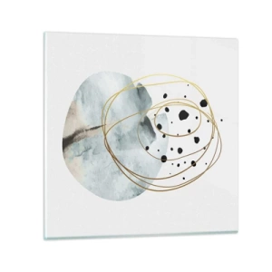 Quadro em vidro - No abraço ao espaço - 50x50 cm