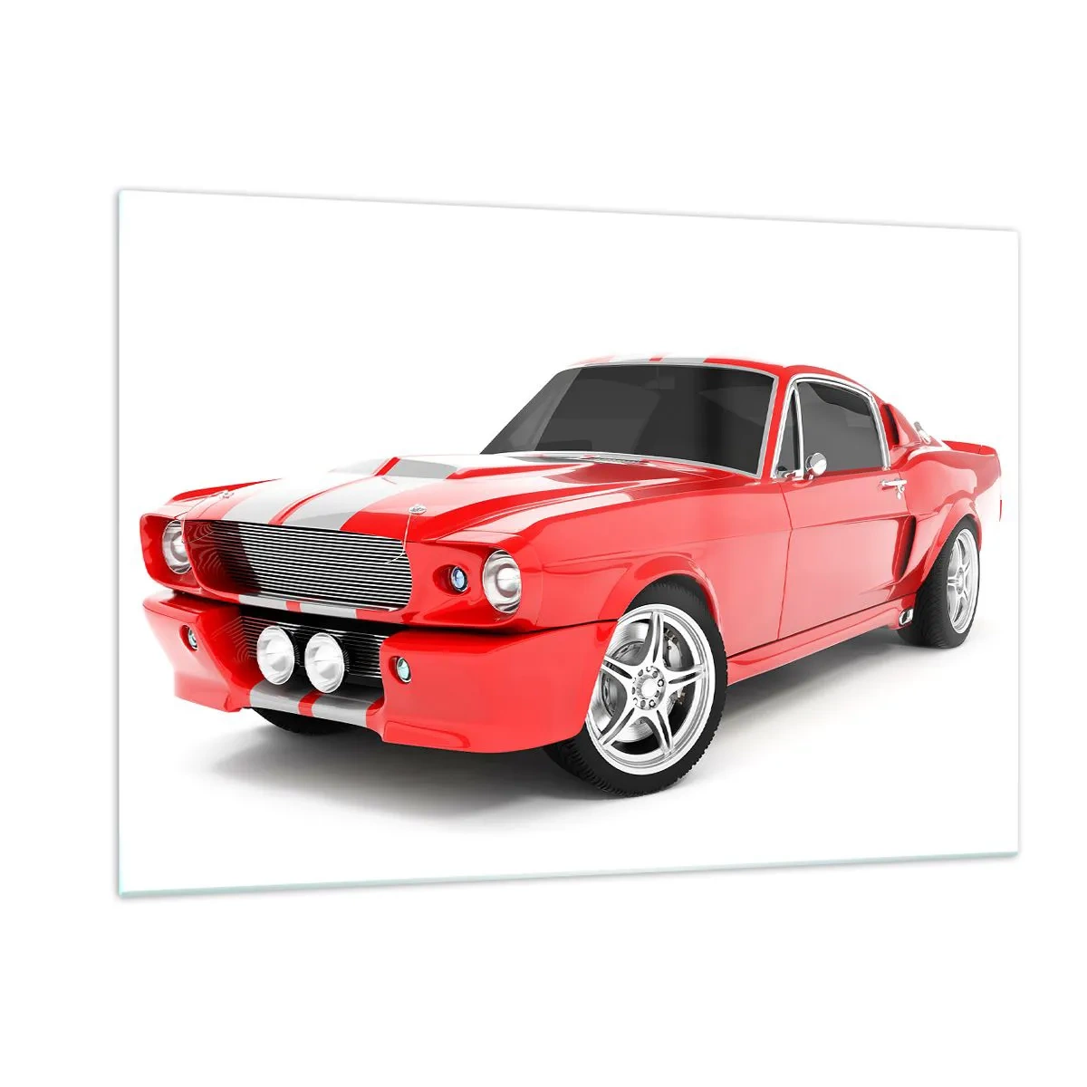 Quadro em vidro - Mustang rápido como o vento - 120x80 cm