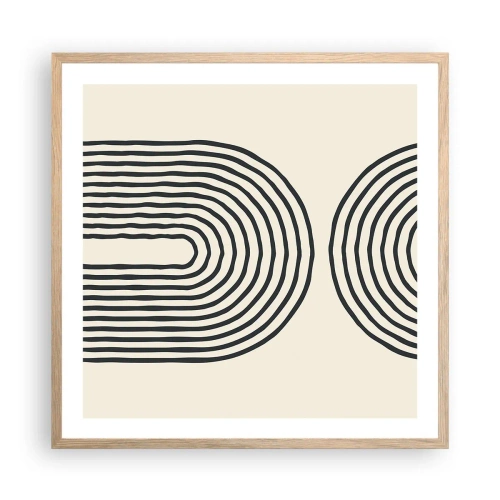 Pôster com moldura de carvalho claro - Em um momento... - 60x60 cm