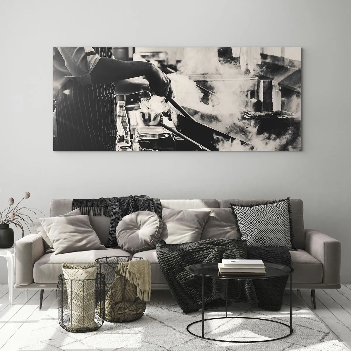 Quadro em vidro - Alquimia de sabores - 160x50 cm