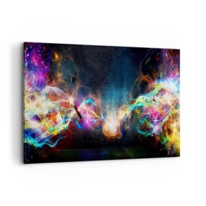 Quadro em tela - Com alegria contra a escuridão - 120x80 cm