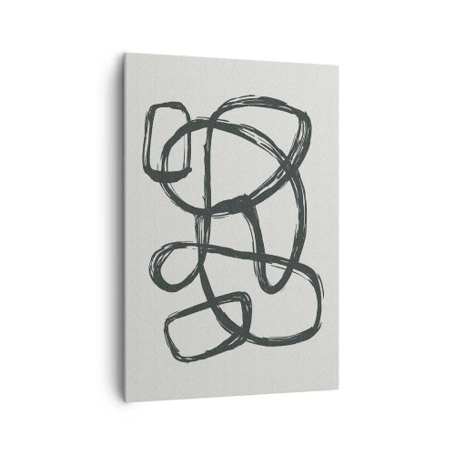 Quadro em tela - Abstração em loop - 70x100 cm