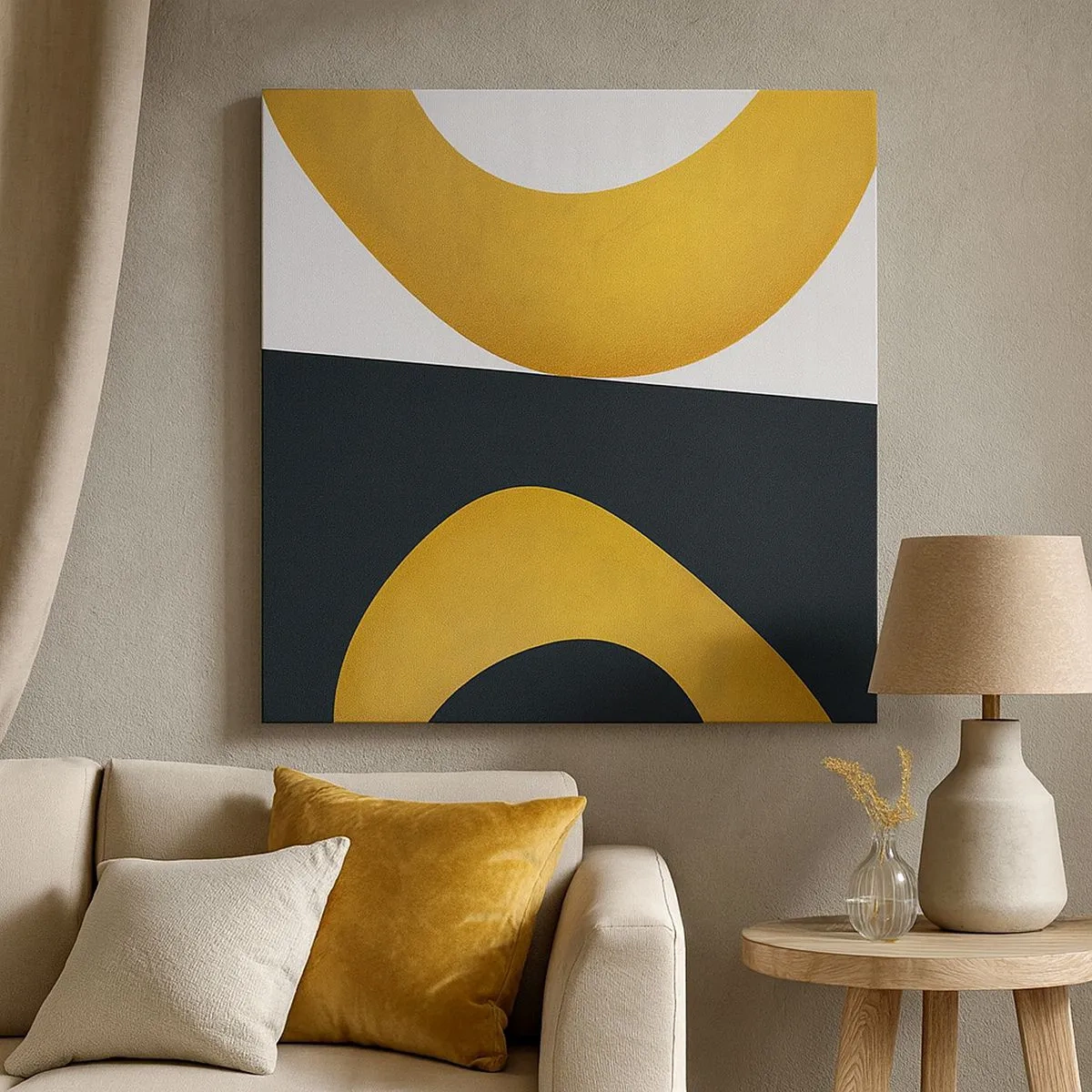 Quadro em tela - Primeiro: ouro - 30x30 cm