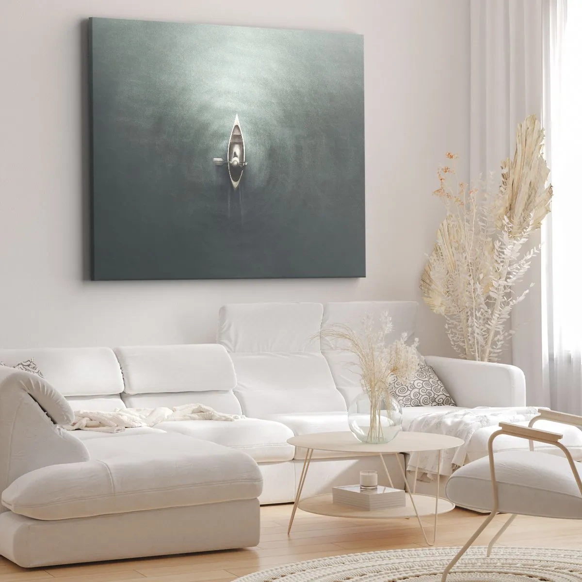 Quadro em tela - Através do lago da lua - 70x50 cm