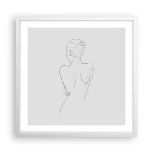 Pôster em moldura branca - Música corporal - 50x50 cm