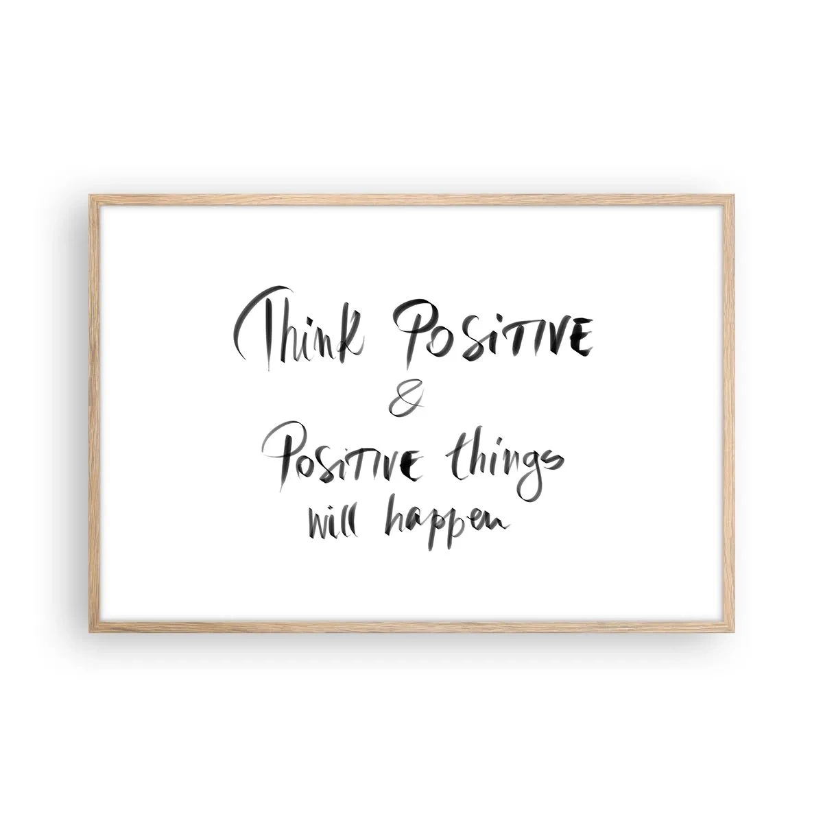 Pôster com moldura de carvalho claro - Como viver? - 91x61 cm