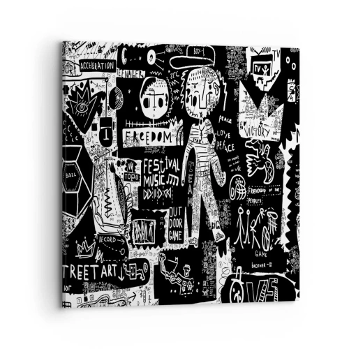 Quadro em tela - O direito e a alegria da juventude espiritual - 70x70 cm