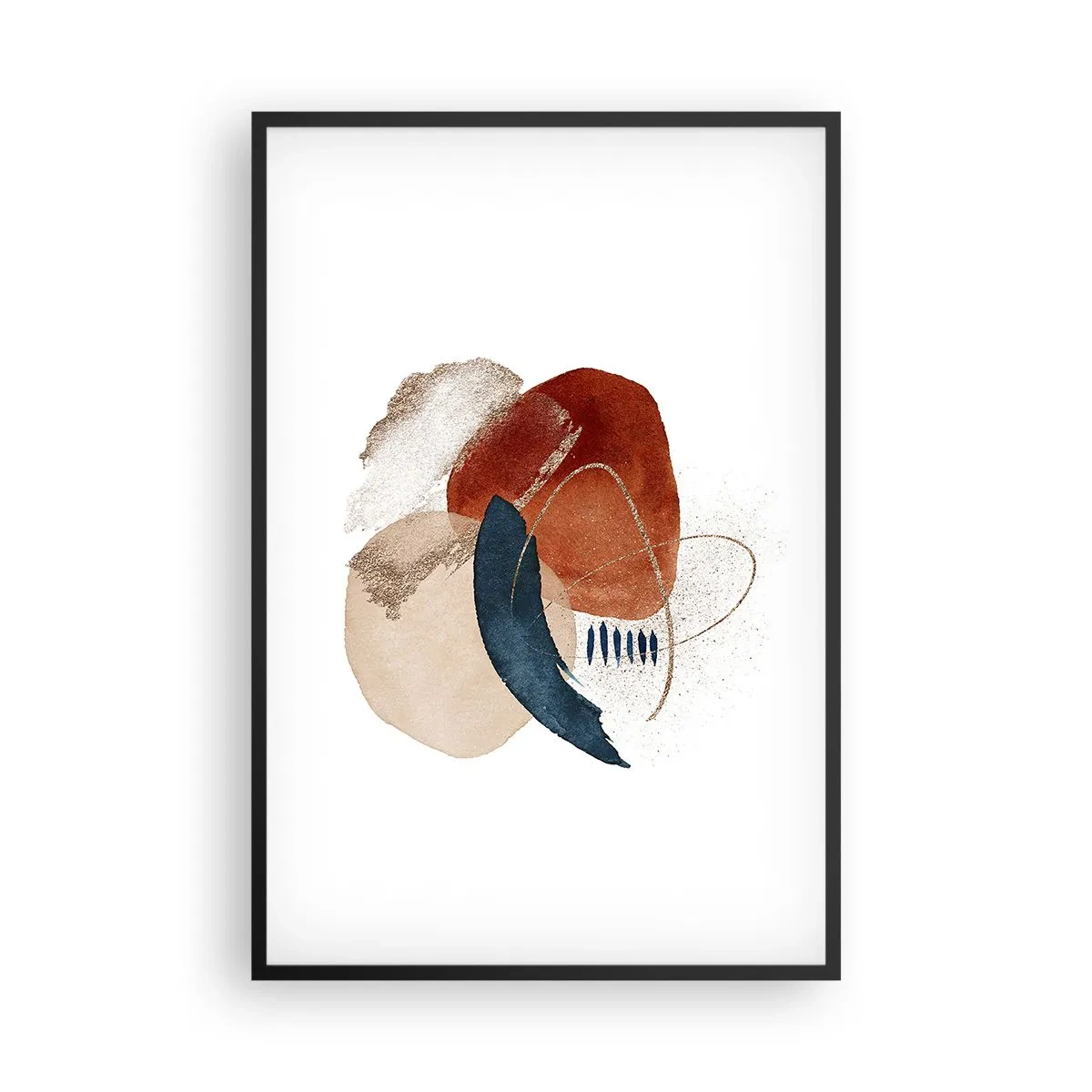 Pôster com moldura preta - Composição oval - 61x91 cm