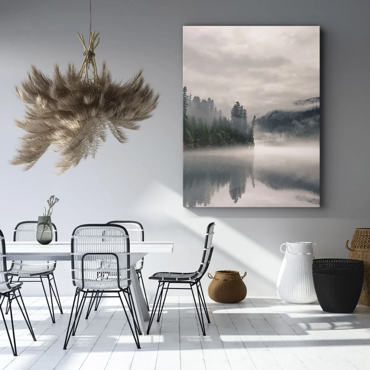 Quadro em tela - Em devaneio, na névoa - 45x80 cm