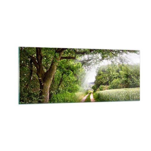 Quadro em vidro - Os pastores de Arcadia - 100x40 cm