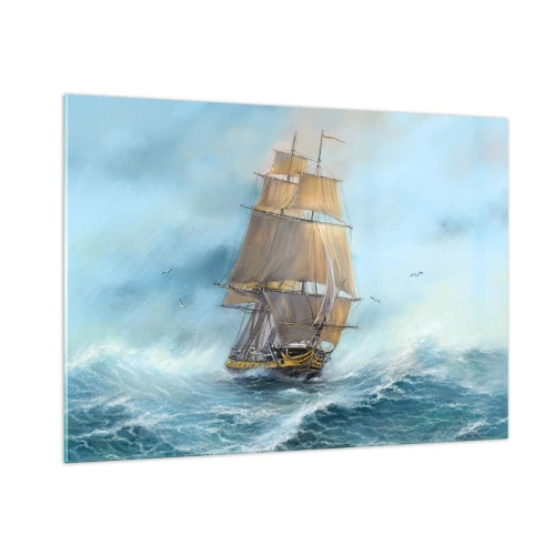 Quadro em vidro - Correndo sobre as ondas - 100x70 cm