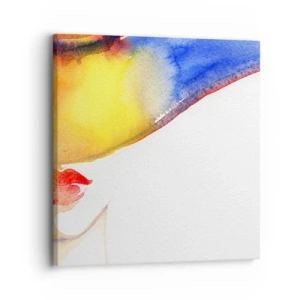 Quadro em tela - Retrato de uma dama    - 30x30 cm