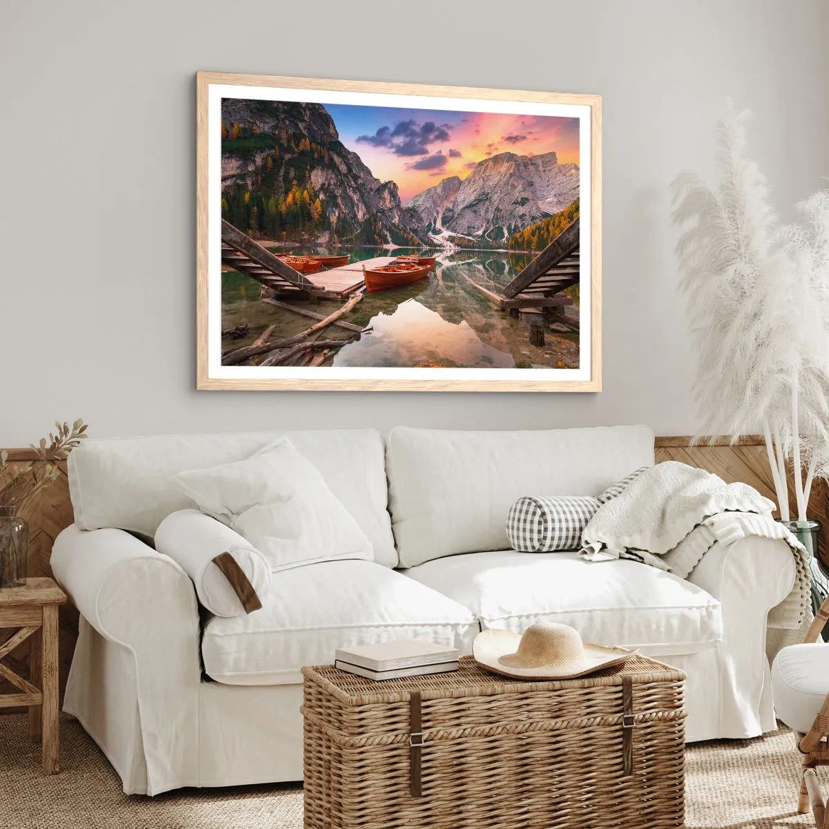 Pôster com moldura de carvalho claro - A promessa do dia - 91x61 cm