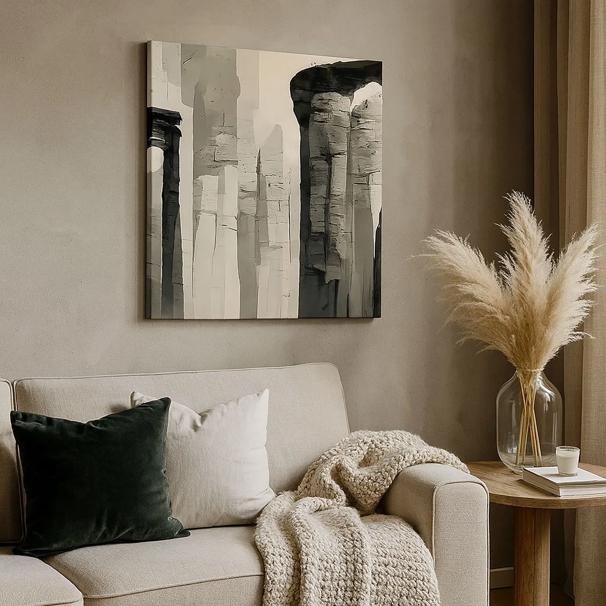 Quadro em tela - A majestade da antiguidade - 30x30 cm