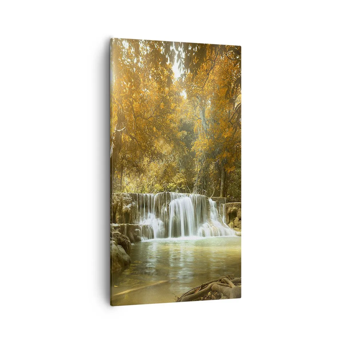 Quadro em tela - A cascata do parque - 55x100 cm