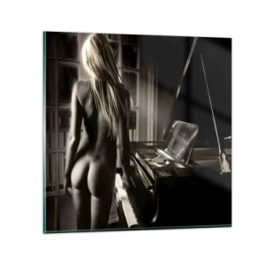 Quadro em vidro - Harmonia perfeita da noite - 30x30 cm