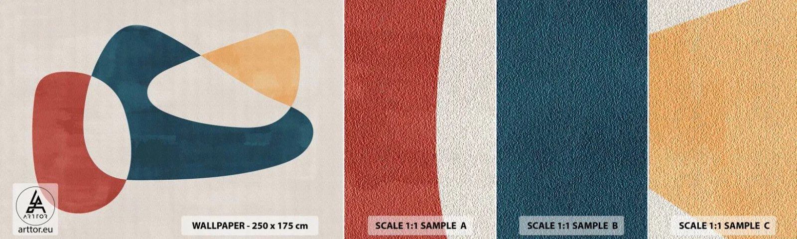 Amostra de Papel de Parede Standard Eco - Influências e metamorfoses - Pedaço, Formas, Minimalista - 100x30 cm