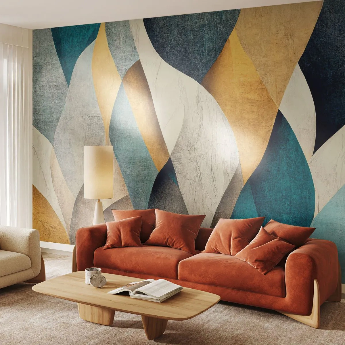 Papel de Parede Standard Eco - Ritmo e onda - Abstração, Pedaço, Esgotado - 200x140 cm