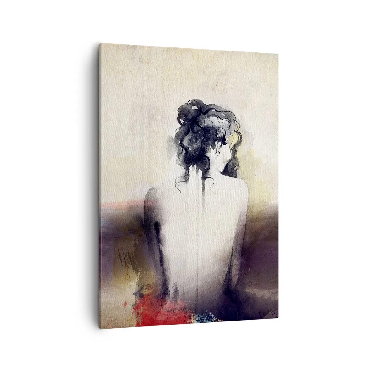 Quadro em tela - Linhas suaves, formas ovais - 50x70 cm