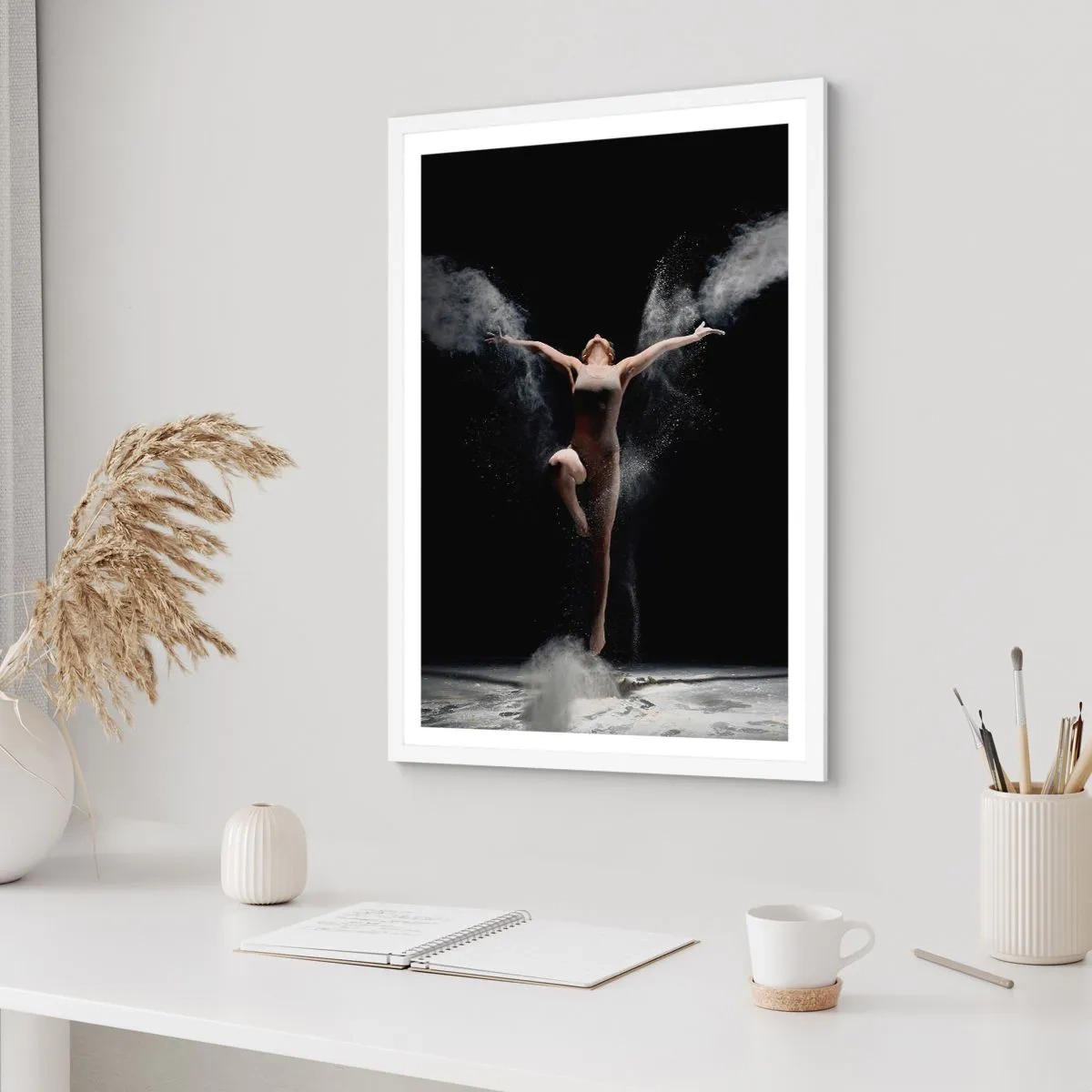 Pôster em moldura branca - Os elfos existem - 50x70 cm