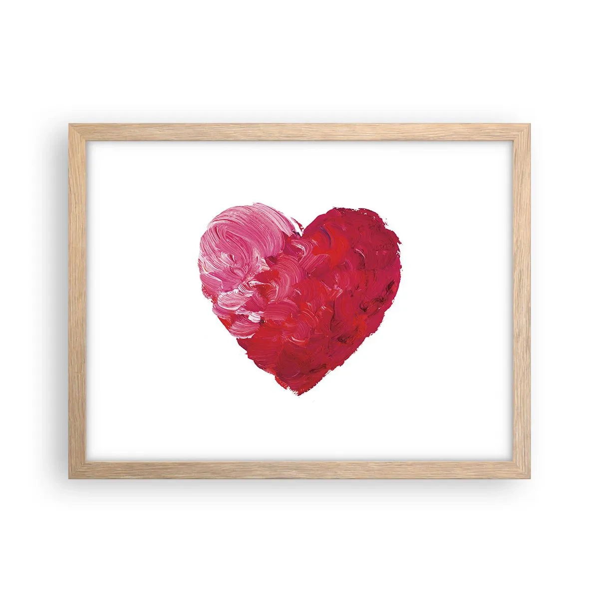 Pôster com moldura de carvalho claro - All you need is love - 40x30 cm