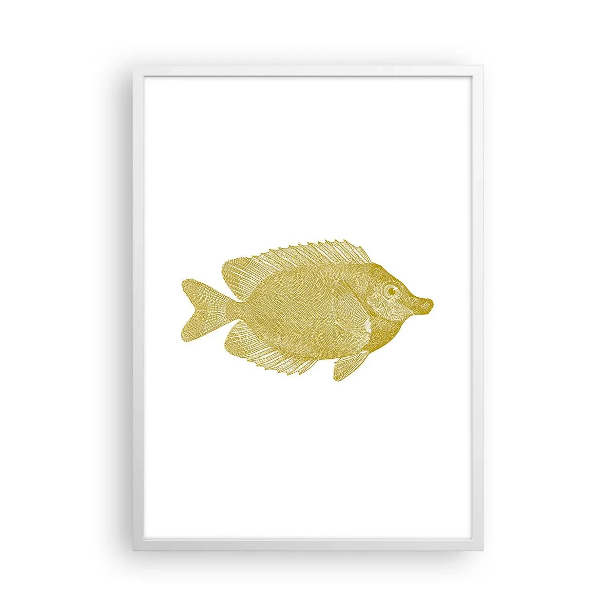Pôster em moldura branca - Peixe e pronto - 50x70 cm
