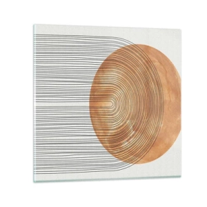 Quadro em vidro - Composição solar - 60x60 cm