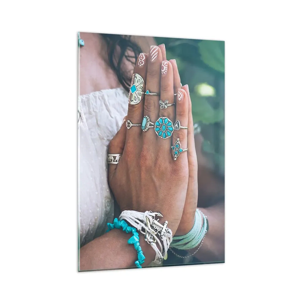 Quadro em vidro - Bem-vindo ao centro do ser - 80x120 cm