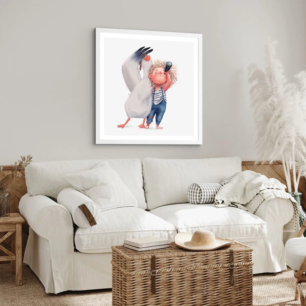 Pôster em moldura branca - O itinerário da grande viagem - 30x30 cm