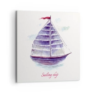 Quadro em tela - Cheio de velas e águas calmas - 50x50 cm