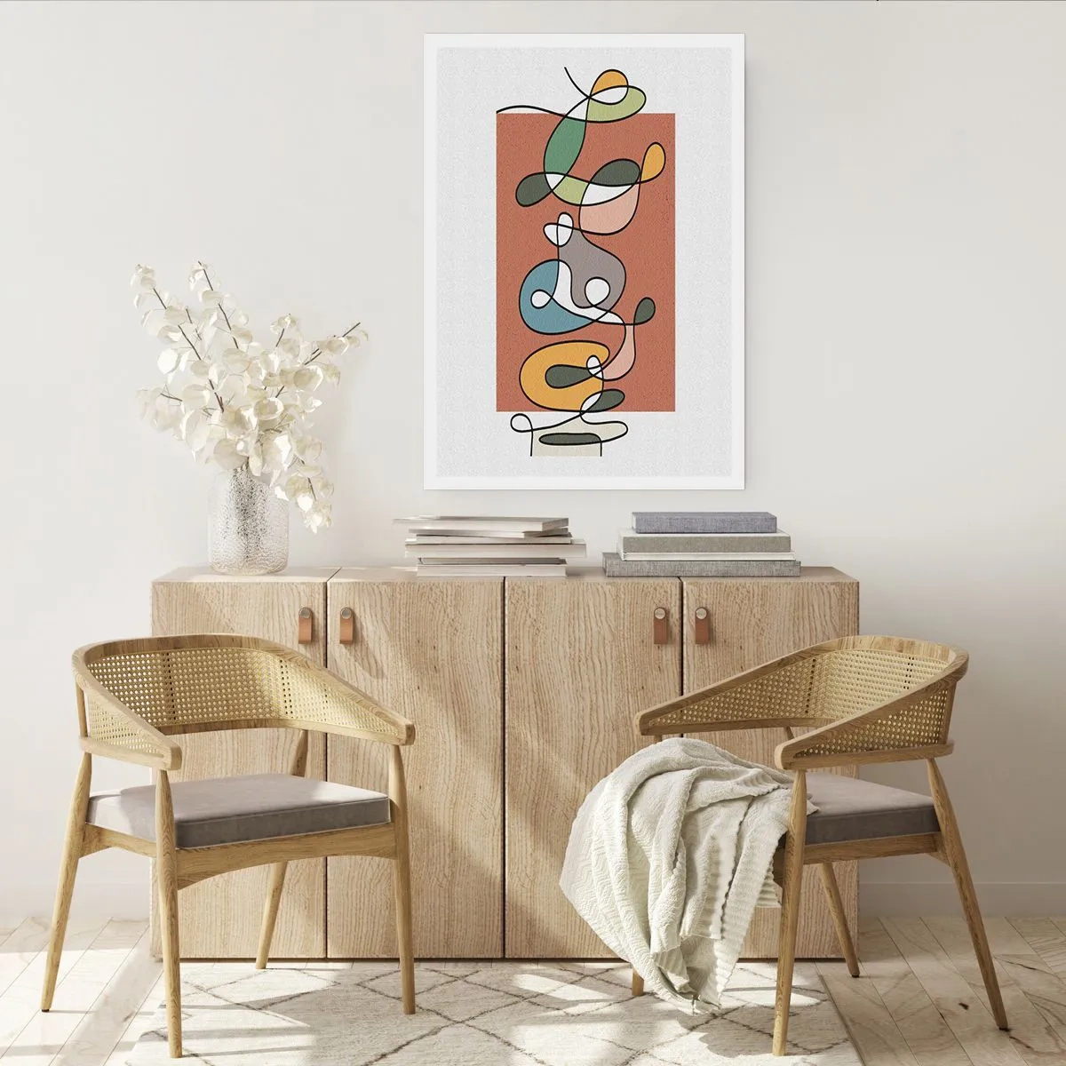 Pôster - Abstração: dança colorida - 61x91 cm