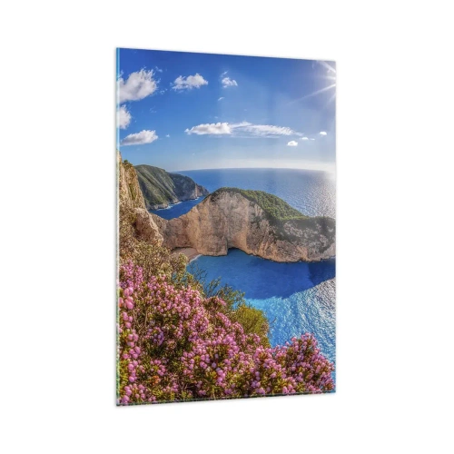 Quadro em vidro - As minhas grandes férias gregas - 80x120 cm