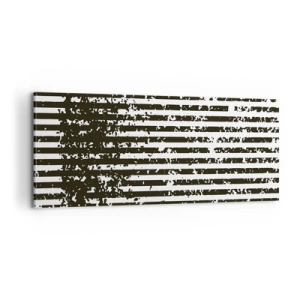 Quadro em tela - Ritmo e ruído - 100x40 cm
