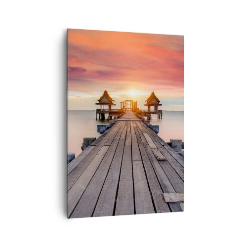 Quadro em tela - De oeste para leste - 70x100 cm