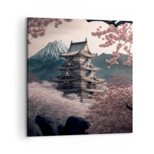 Quadro em tela - A terra da flor de cerejeira - 60x60 cm