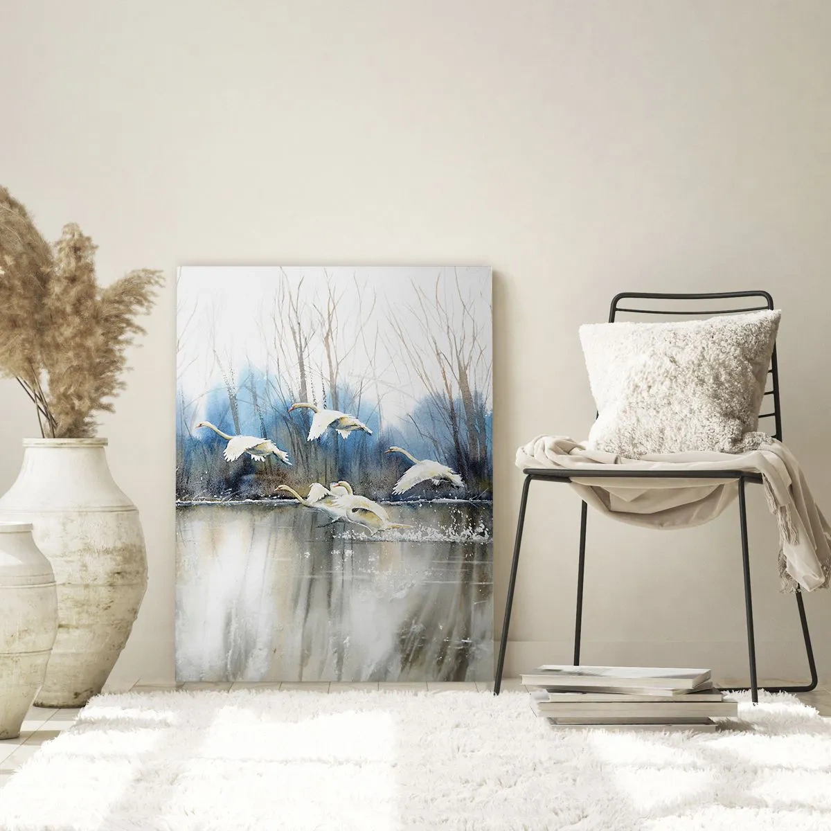 Quadro em vidro - Como no conto de fadas sobre cisnes selvagens - 70x100 cm