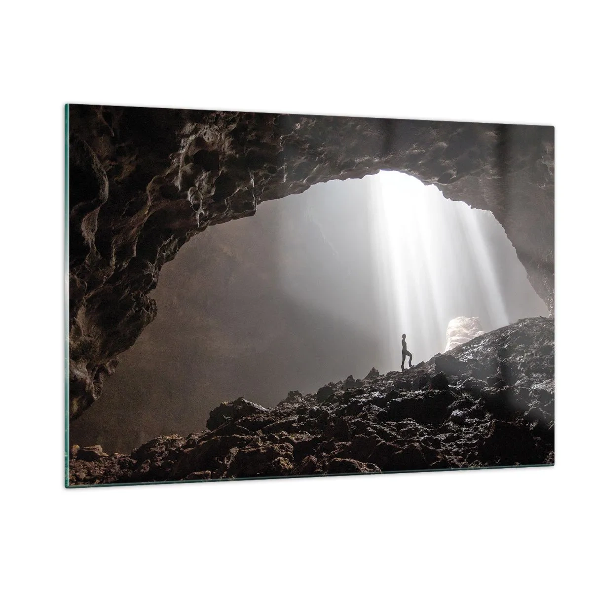 Quadro em vidro - Gruta luminosa - 120x80 cm