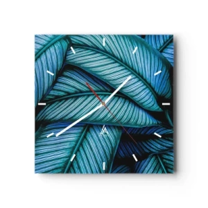 Relógio de parede - Relógio em vidro - Linhas de vida - 30x30 cm