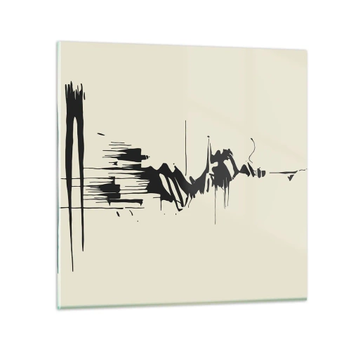 Quadro em vidro - Abstração apressada - 30x30 cm