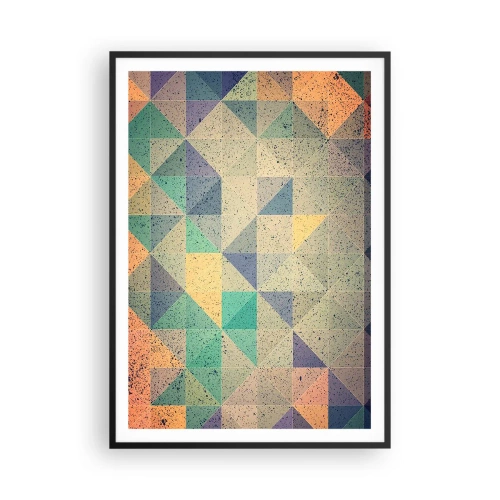 Pôster com moldura preta - República dos triângulos - 70x100 cm