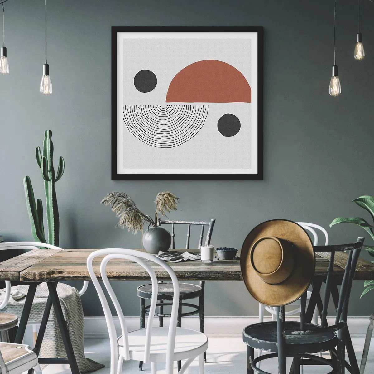 Pôster com moldura preta - Perfeição das rodas - 60x60 cm