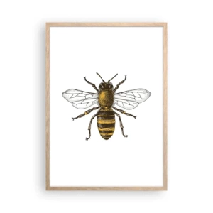 Pôster com moldura de carvalho claro - Linda e boa - 50x70 cm